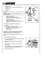 Предварительный просмотр 16 страницы Echo SRM-2400 Operator'S Manual