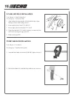 Предварительный просмотр 16 страницы Echo SRM - 2400SB Operator'S Manual