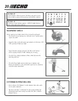 Предварительный просмотр 20 страницы Echo SRM - 2400SB Operator'S Manual