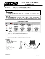 Echo SRM-2500 Series Installation Instructions Manual предпросмотр