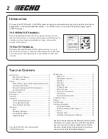 Предварительный просмотр 2 страницы Echo srm-251 Operator'S Manual