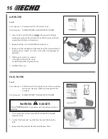 Предварительный просмотр 16 страницы Echo srm-251 Operator'S Manual