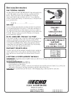 Preview for 28 page of Echo srm-251 Operator'S Manual