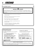 Preview for 6 page of Echo srm-251e Operator'S Manual