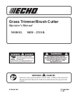 Предварительный просмотр 1 страницы Echo SRM-251SB Operator'S Manual