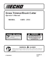 Preview for 1 page of Echo SRM-251U Operator'S Manual