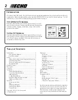 Предварительный просмотр 2 страницы Echo SRM-251U Operator'S Manual