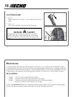 Предварительный просмотр 18 страницы Echo SRM-251U Operator'S Manual