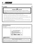 Preview for 6 page of Echo SRM-260 - 01-07 Operator'S Manual