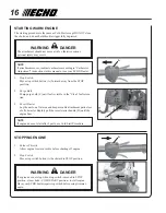 Preview for 16 page of Echo SRM-260 - 01-07 Operator'S Manual