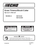 Preview for 1 page of Echo SRM-260 - 10-05 Operator'S Manual