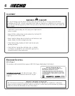 Preview for 6 page of Echo SRM-260 - 10-05 Operator'S Manual