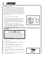 Предварительный просмотр 6 страницы Echo SRM-260 - 11-03 Operator'S Manual