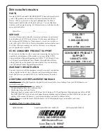 Предварительный просмотр 28 страницы Echo SRM-260 - 11-03 Operator'S Manual