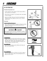 Предварительный просмотр 8 страницы Echo SRM-260 - 12-00 Operator'S Manual