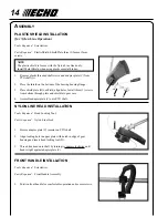 Предварительный просмотр 14 страницы Echo SRM-260 - 12-00 Operator'S Manual