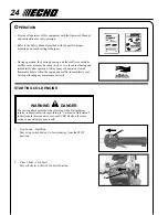 Предварительный просмотр 24 страницы Echo SRM-260 - 12-00 Operator'S Manual