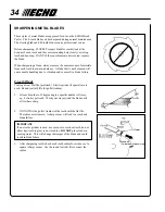 Предварительный просмотр 34 страницы Echo SRM-260 - 12-00 Operator'S Manual