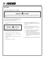 Preview for 26 page of Echo SRM-260 - 12-03 Operator'S Manual