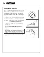 Preview for 24 page of Echo SRM-260 - 12-06 Operator'S Manual