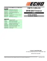 Echo SRM-260 - PARTS CATALOG SERIAL NUMBERS... Parts Catalog preview