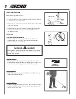 Preview for 8 page of Echo SRM - 2601 Operator'S Manual