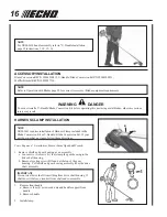 Предварительный просмотр 16 страницы Echo SRM - 2601 Operator'S Manual