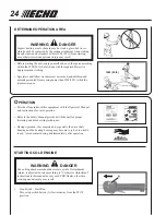 Предварительный просмотр 24 страницы Echo SRM - 2601 Operator'S Manual