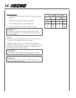 Предварительный просмотр 14 страницы Echo SRM - 260S Operator'S Manual