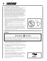 Preview for 6 page of Echo SRM-260U Manual Del Usuario