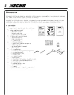 Предварительный просмотр 8 страницы Echo SRM-260U Manual Del Usuario