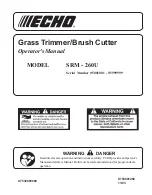 Preview for 1 page of Echo SRM-260U Operator'S Manual