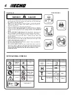 Предварительный просмотр 4 страницы Echo SRM-261 Operator'S Manual