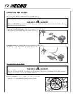 Предварительный просмотр 12 страницы Echo SRM-261 Operator'S Manual