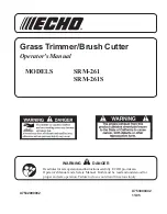 Echo SRM-261S Operator'S Manual предпросмотр