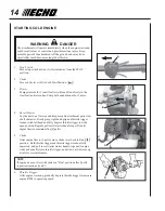 Preview for 14 page of Echo SRM-261S Operator'S Manual