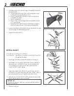 Preview for 2 page of Echo SRM-261T Installation Instructions Manual