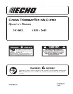 Preview for 1 page of Echo SRM-261U Operator'S Manual