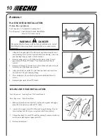 Предварительный просмотр 10 страницы Echo SRM-261U Operator'S Manual