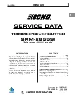 Preview for 1 page of Echo SRM-2655SI Serivce Data