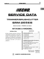 Echo SRM-265ES Series Service Data preview