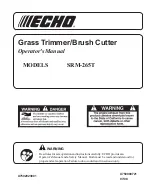 Preview for 1 page of Echo SRM-265T Operator'S Manual