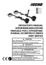 Echo SRM-300TES Operator'S Manual предпросмотр