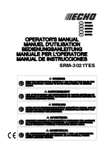 Preview for 1 page of Echo SRM-3021TES Operator'S Manual