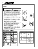 Preview for 4 page of Echo SRM-3100 Series Operator'S Manual