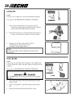 Предварительный просмотр 28 страницы Echo SRM-3100 Series Operator'S Manual