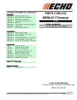 Предварительный просмотр 1 страницы Echo SRM - 311 Parts Catalog