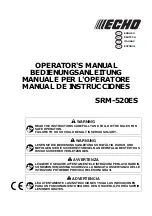 Preview for 1 page of Echo SRM-335ES Operator'S Manual