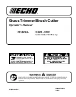 Предварительный просмотр 1 страницы Echo SRM-3400 Series Operator'S Manual