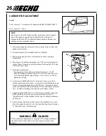 Предварительный просмотр 26 страницы Echo SRM-3400 Series Operator'S Manual